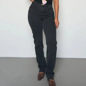 Fashion Brand Company TALLER Nap Jeans for Big Butts black denim Large NWT